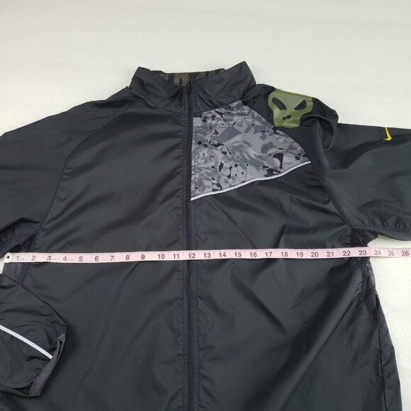 Nike Storm Windbreaker Jacket Men XXL Gray Full Zip Long Sleeve Athletic Vented - Picture 10 of 13